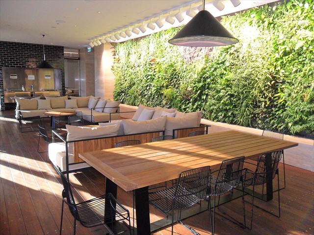 ABODE: Indoor/outdoor Garden/BBQ area (level 9) opens up to outside